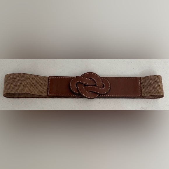 🌸 FINAL SALE PRICE 🌸 Banana Republic Elastic Belt w Genuine Leather Buckle Knot - Picture 10 of 10
